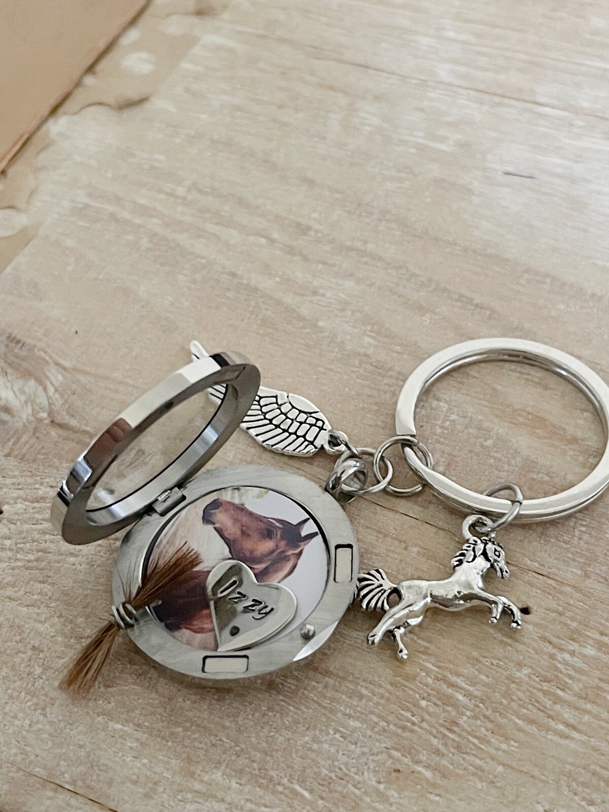 Horse Hair Keepsake, Horse Hair Keychain, Horse Memorial Gift, Horse Jewelry