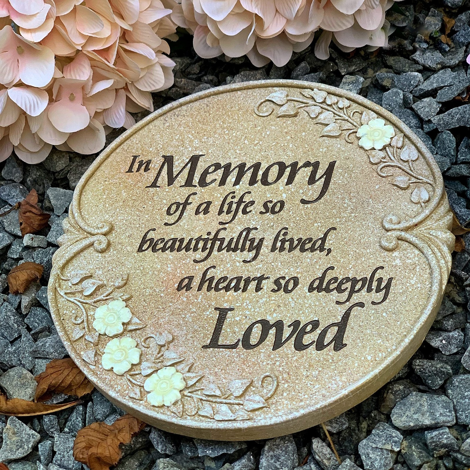 Luminous Memorial Stone – Memorial Stepping Stone – in Memory of Loved One Gi…