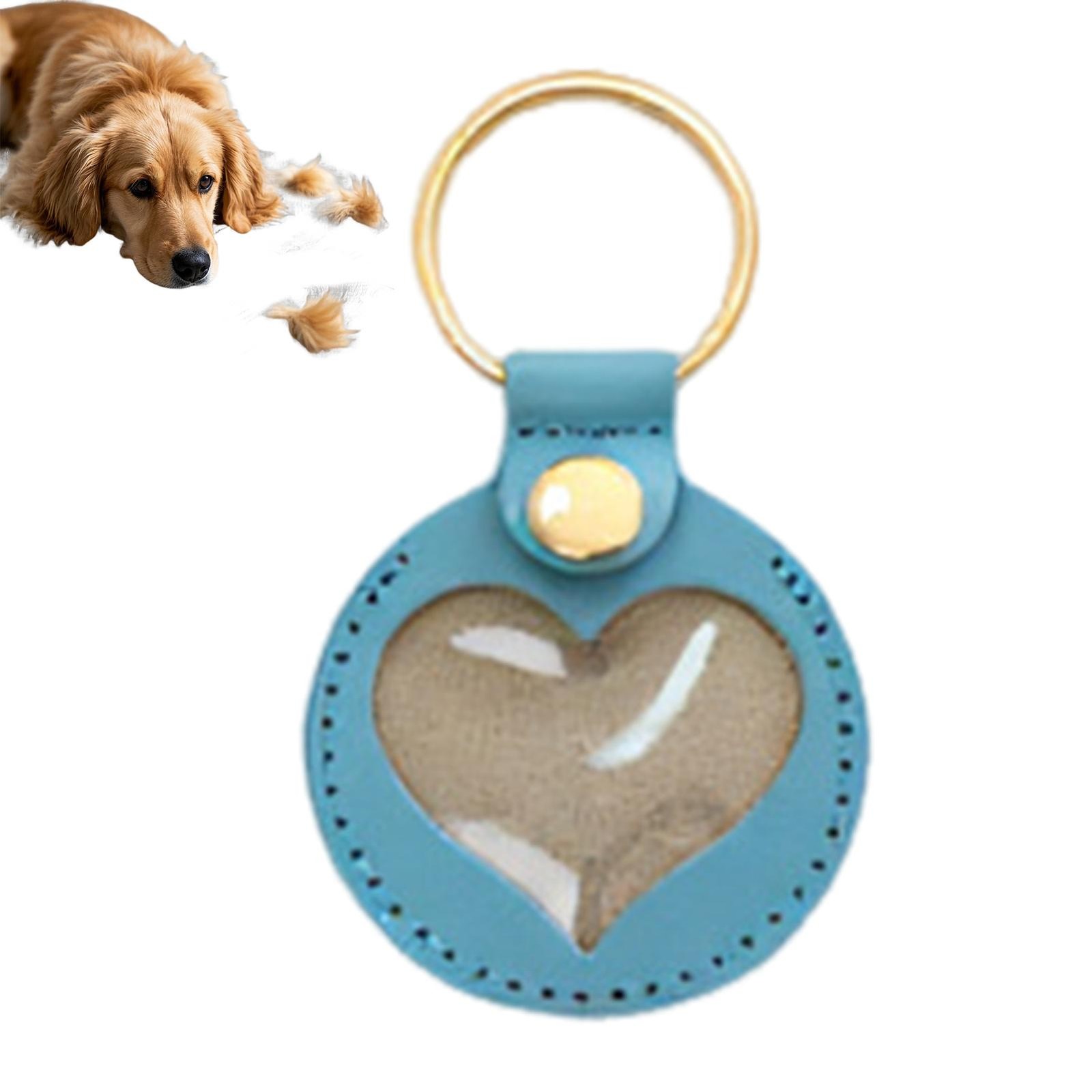 Keyring Pet Hair Storage Bag Cat Dog Hair Keepsake Pendant For Keychain