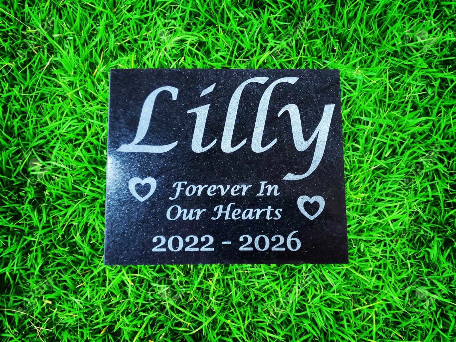 Pet Memorial Burial Stone – Grave Marker Headstone – Granite Garden Plaque A5