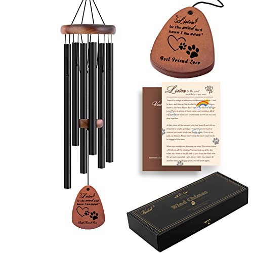 28″ Dog Memorial Wind Chimes Pet Loss Sympathy Gift Remembrance Bereavement Deco