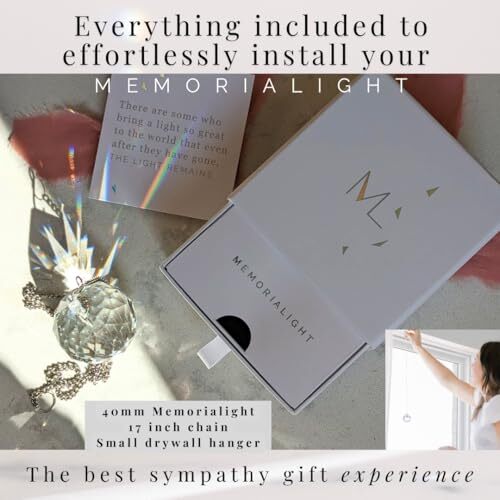 Modern Grief Gift, 40mm Crystal Ornament Rainbow Maker, Unique Memorialight