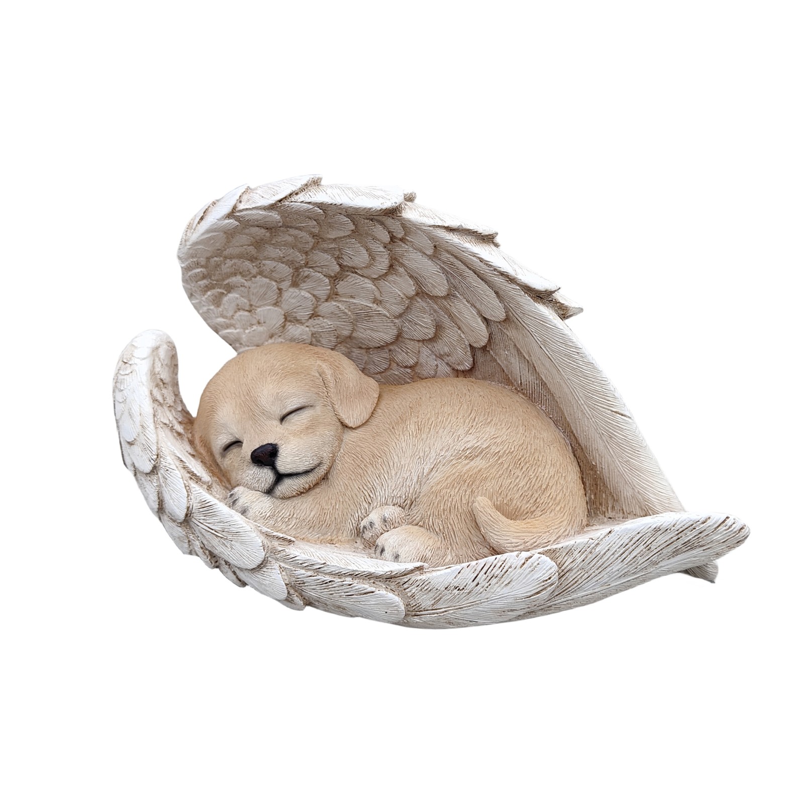 Angel Dog Garden Statue Puppy Sleeping Pet Memorial Bereavement Gift