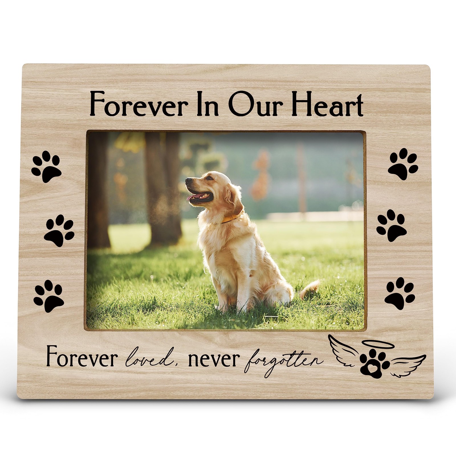 Forever in Our Heart Pet Memory Picture Photo Frame, Cat & Dog Memorial Pictu…