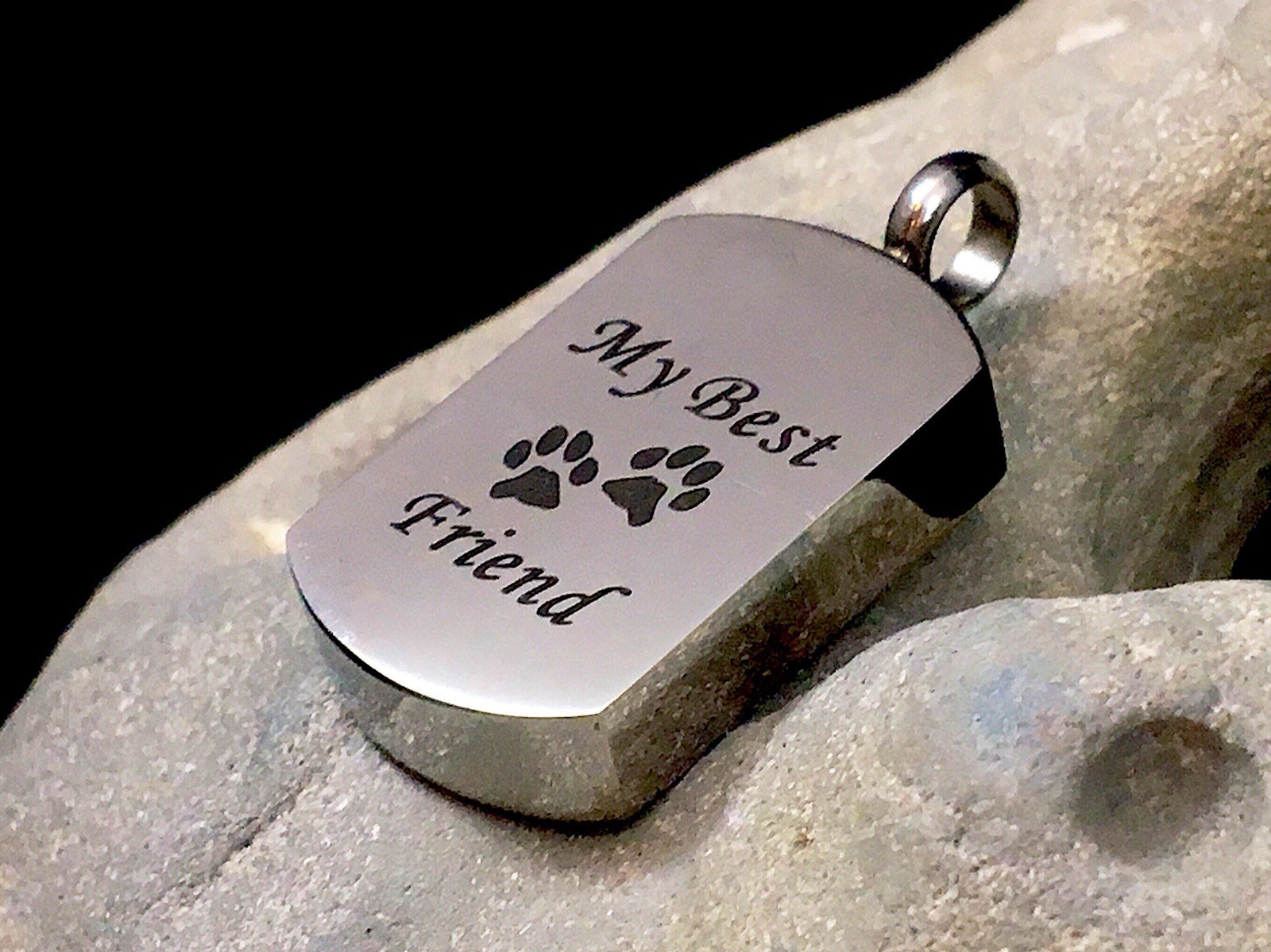 My Best Friend Paws Cremation Urn Necklace for Ashes Dog Pet Cat Memorial Gift