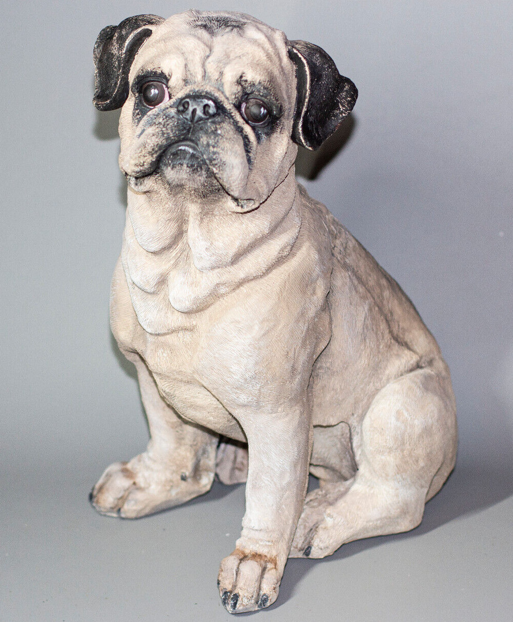 Pug Dog Urn Pet Memorial Statue Ashes Animal Grave Decor Unique Funeral Tribute