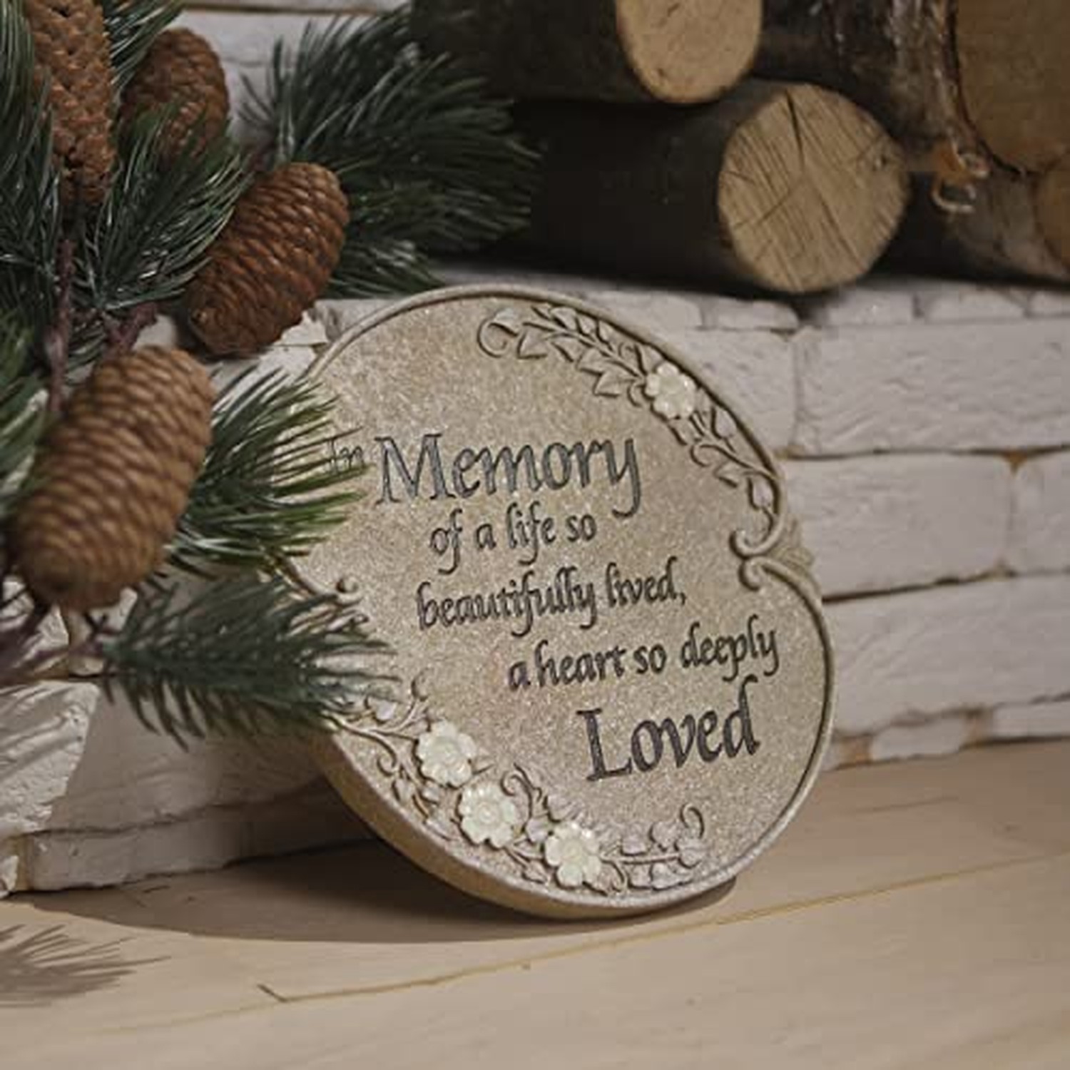 Luminous Memorial Stone – Memorial Stepping Stone – in Memory of Loved One Gi…
