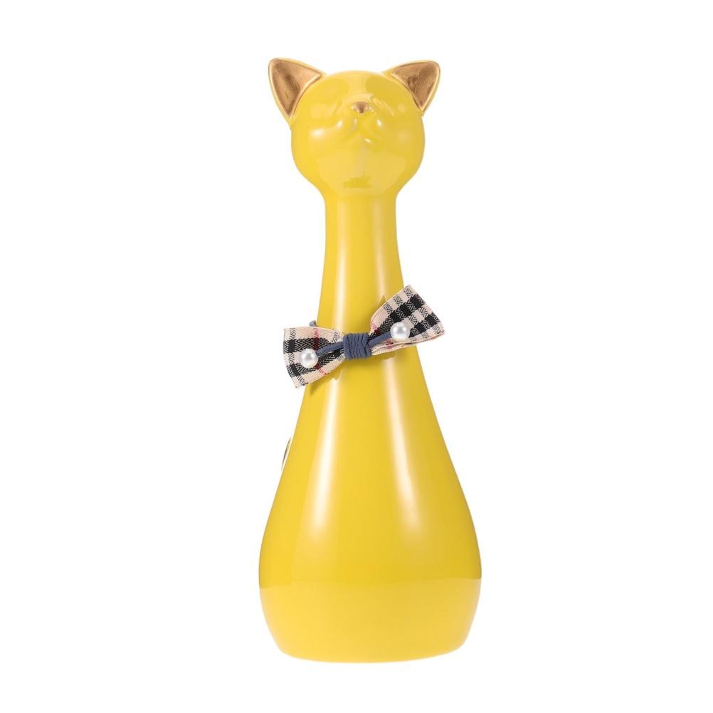 Ceramic Pet Ashes Storage Jar in Yellow Small Keepsake Urn for Memorial Tribute