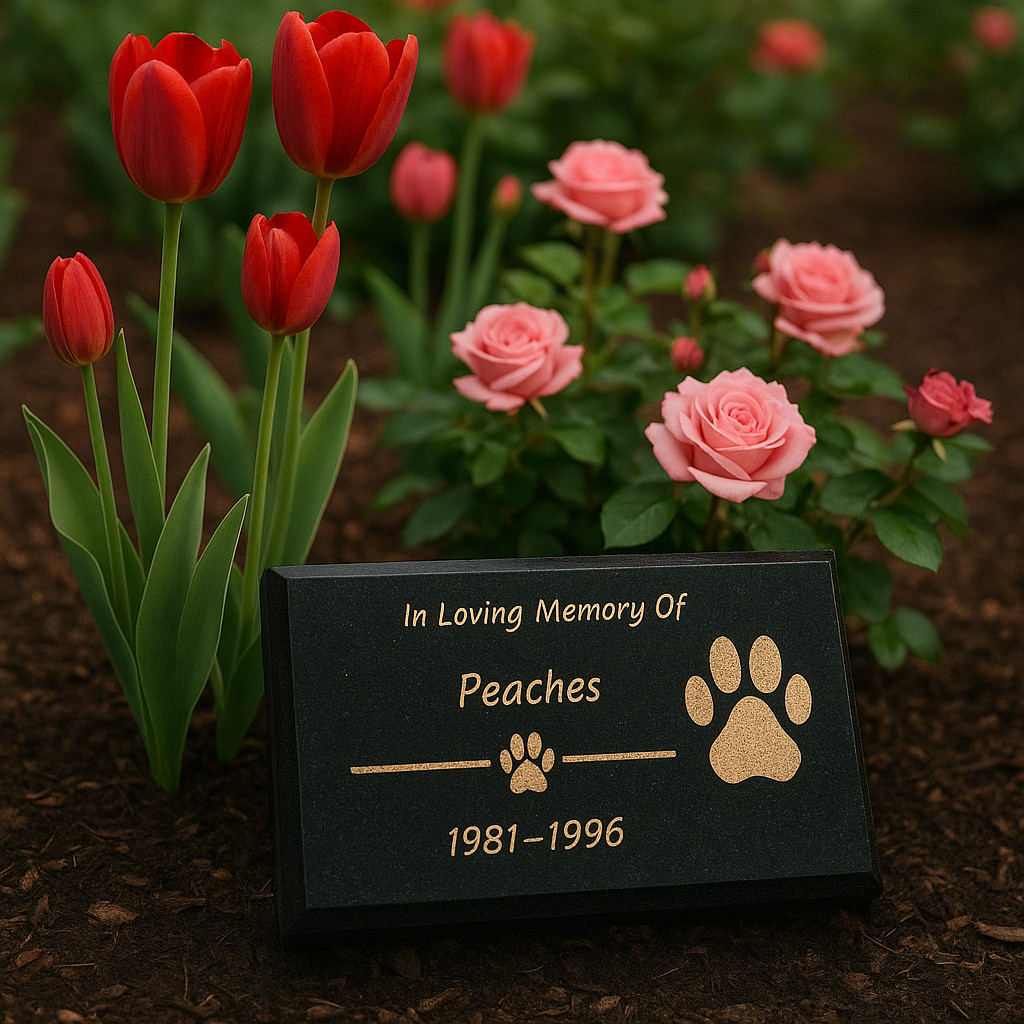 Pet Memorial Stone – Custom Laser Engraved Granite Tribute for Dog or Cat
