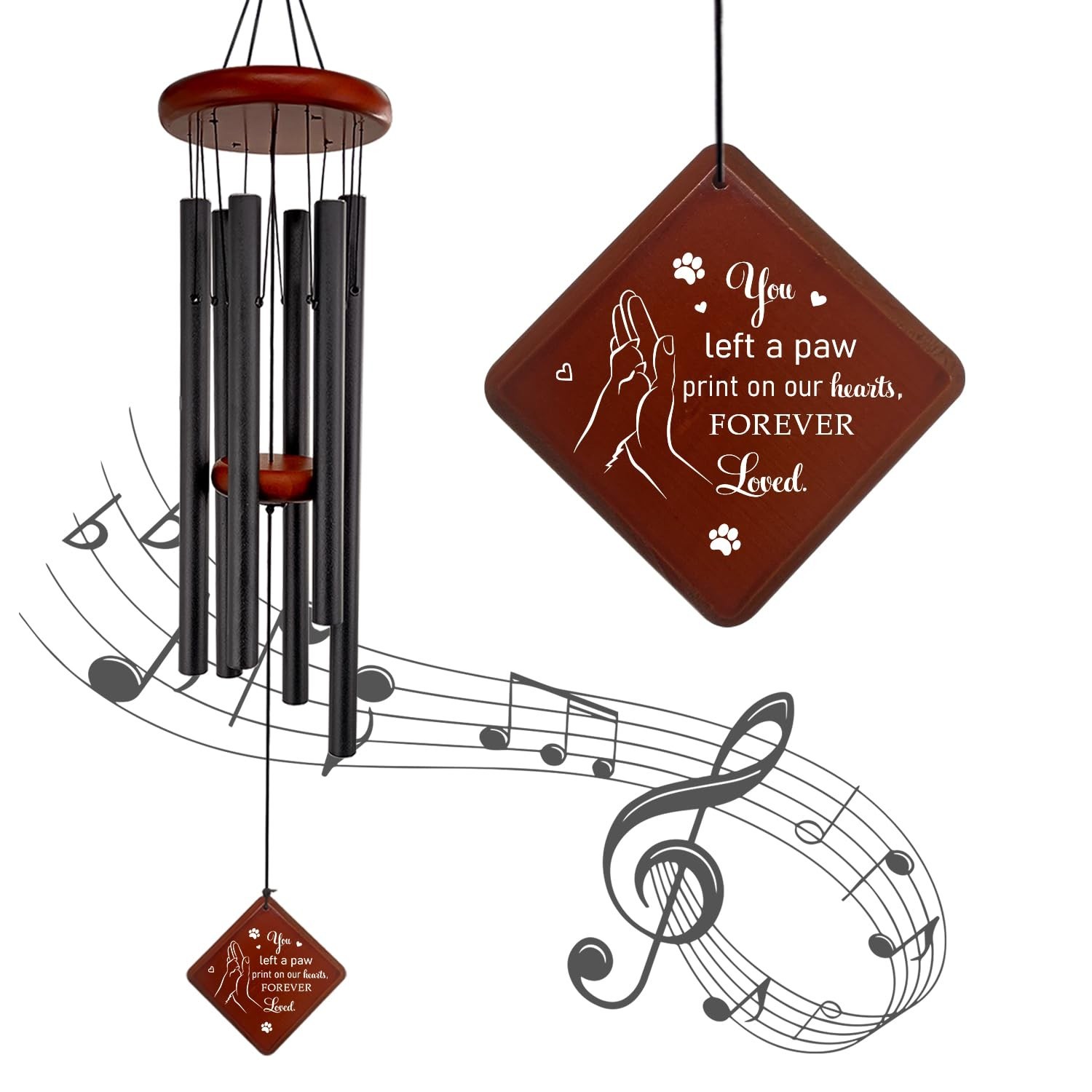 Pet Memorial Gifts for Loss of Dog, 26″ pet Memorial Wind Chimes for Outside,…