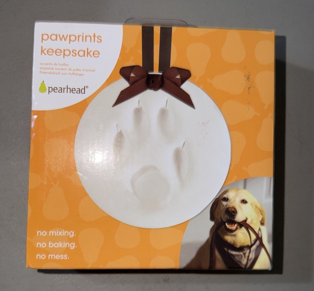 Pawprint Ornament Kit Pearhead Pet DIY Pawprints Keepsake Dogs Or Cats