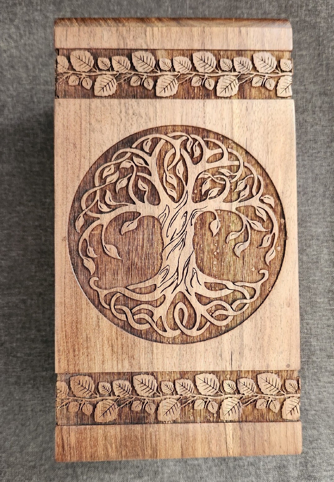 Handmade Rosewood Urn for Human Ashes Tree of Life Wooden Urns Hand-Crafted