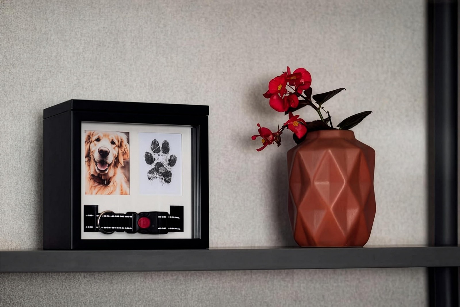Dog Urn for Ashes, 4 Customizable Displays with Paw Print Ink Kit and Flannel…
