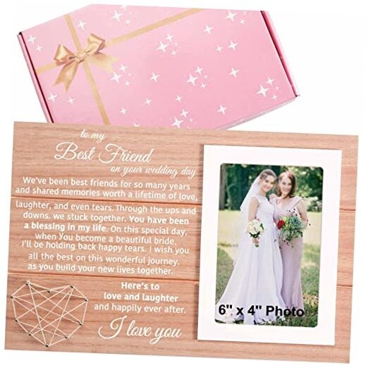 to My Best Friend on Your Wedding Day-Wedding Photo Frame Gifts for Bride from