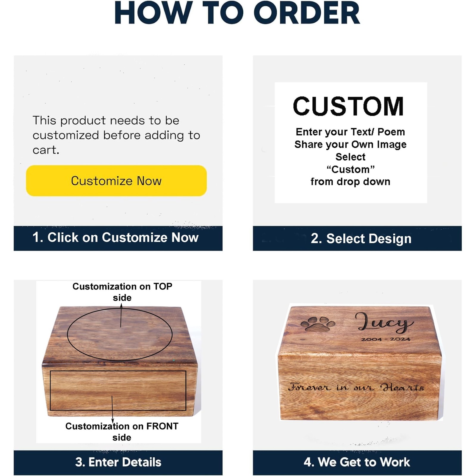 Personalized Wooden Tree of Life Cremation Urn for Human & Pet Ashes, Handmad…