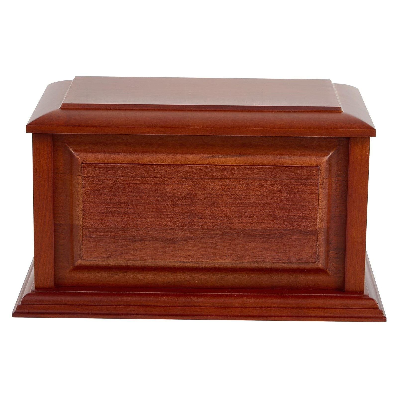 Handcrafted Solid Cherry Wood Funeral Cremation Urn Box for Human Ashes Memor…
