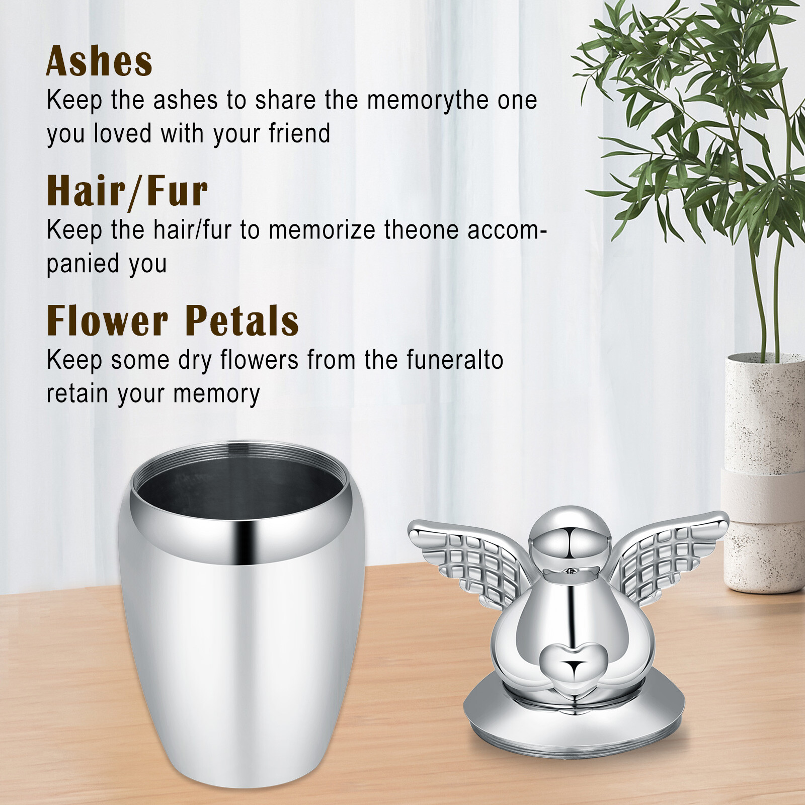 Small Angel Keepsake Urns for Human Ashes Memorial Mini Cremation Urns for Ashes