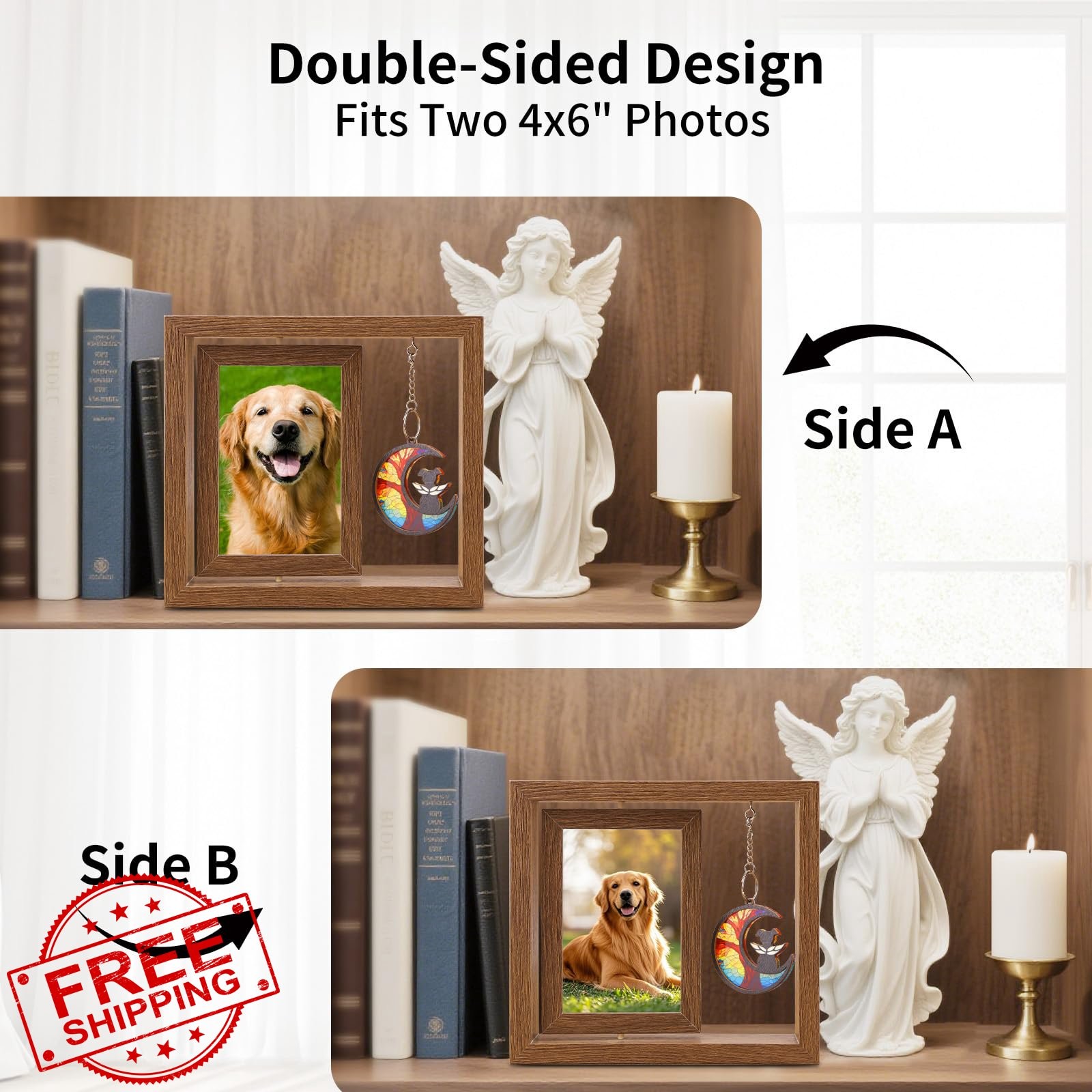 DearKeeps Dog Memorial Picture Frame Life Tree