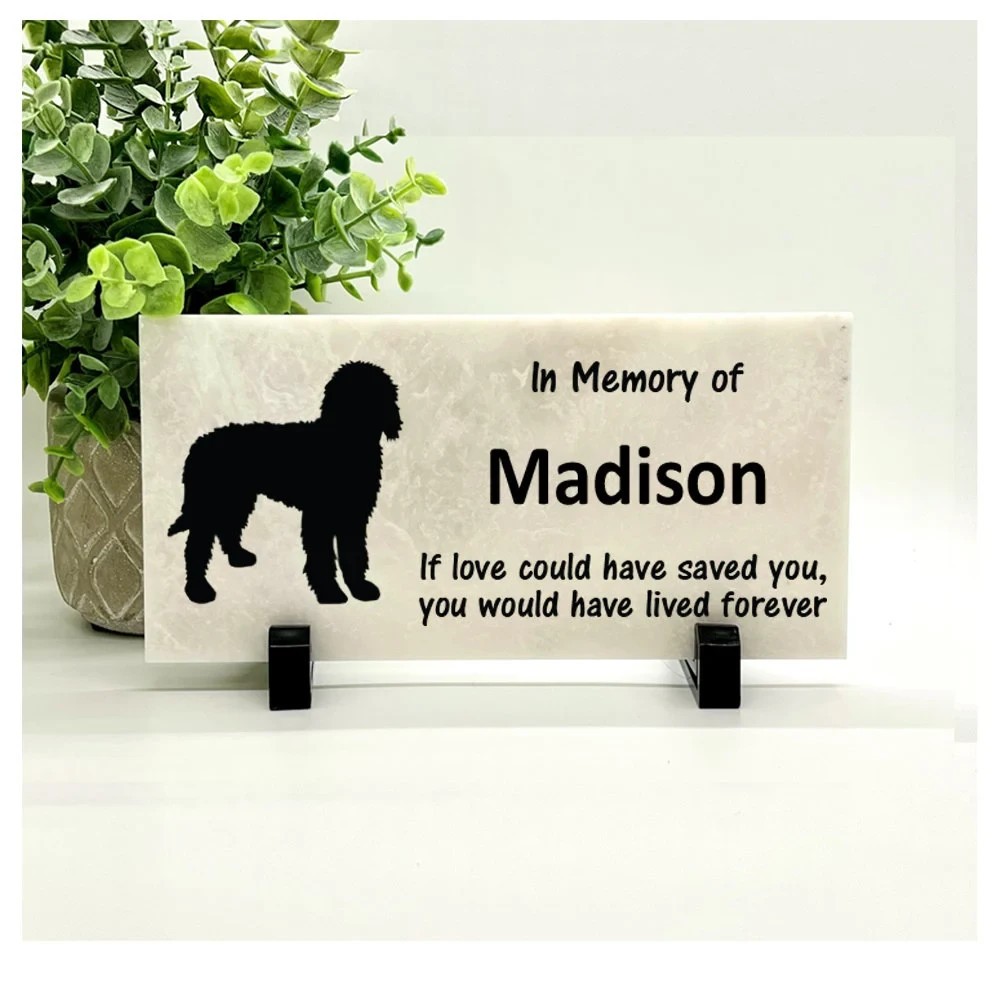 Golden Doodle Memorial – Personalized Pet Memorial Stone- Pet Loss Sympathy Gift