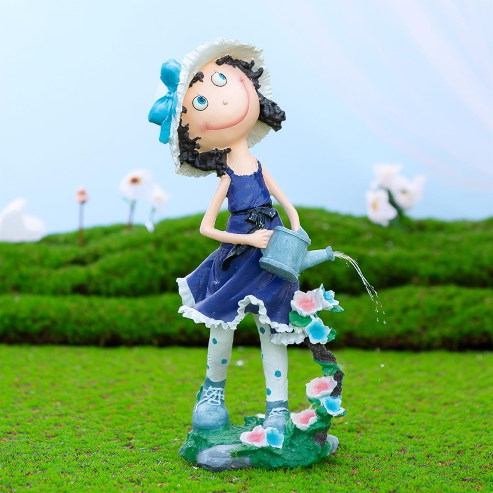 Decorative Garden Figurine,Resin Fairy Girl Garden Statue, Outdoor Statue for…