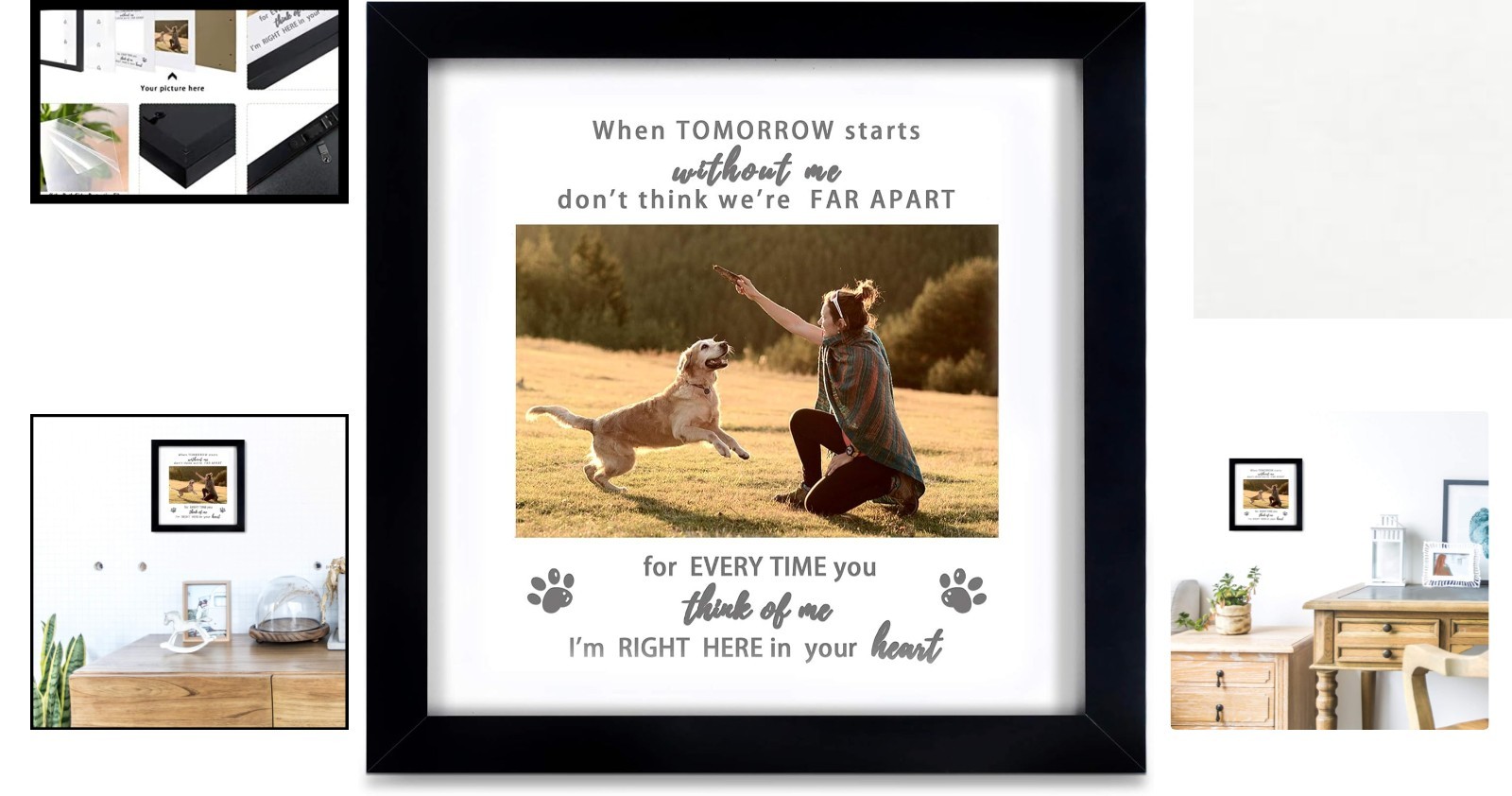 Elegant 9×9 Pet Memorial Picture Frame – A Lasting Tribute to Your Furry Friend