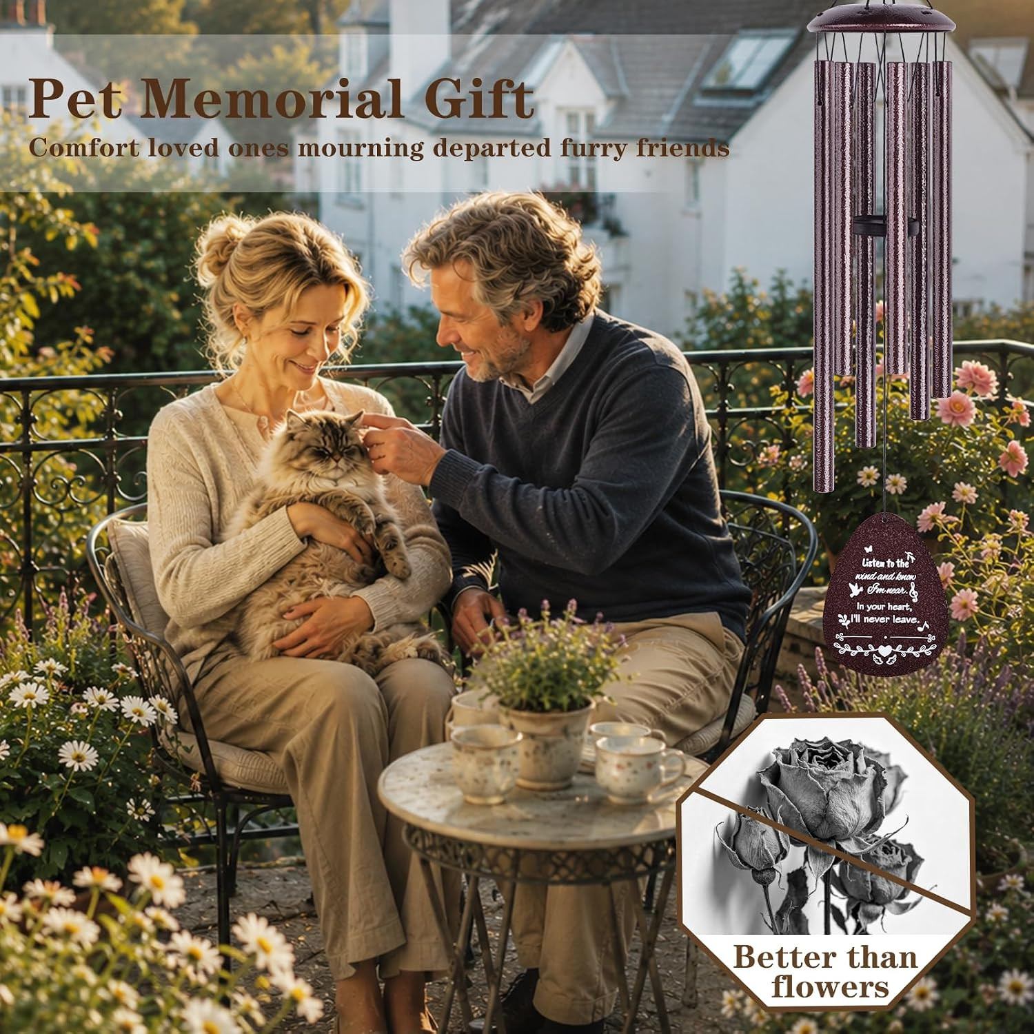 Pet Memorial Gifts for Cat, Cat Memorial, Pet Memorial Wind Chime