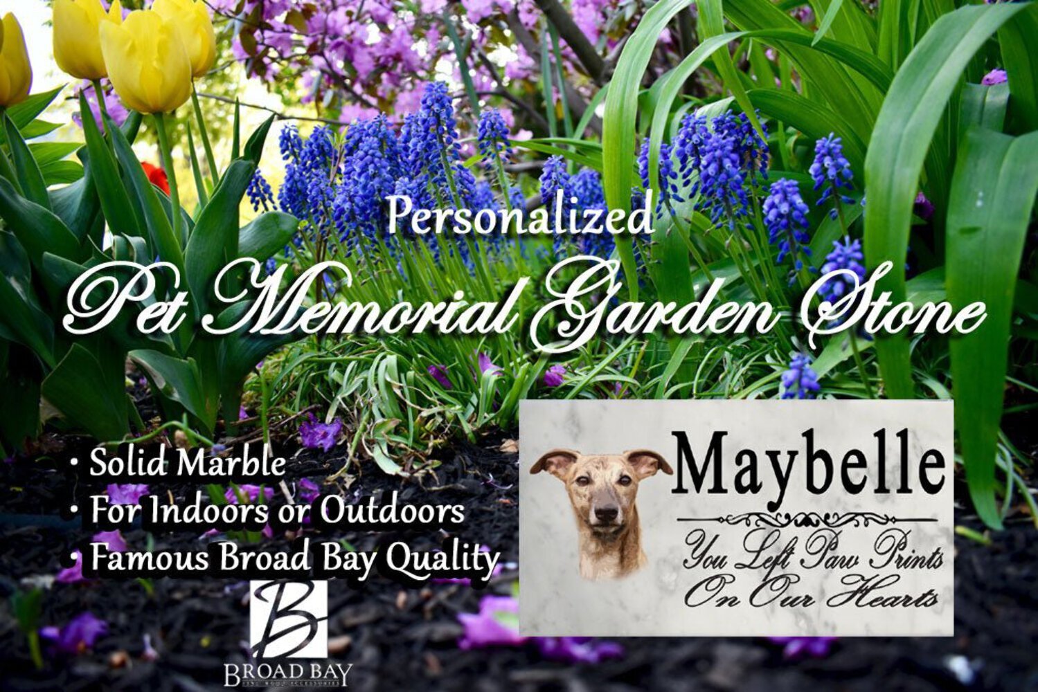 Whippet Memorial Stone PERSONALIZED Dog Garden Rock Grave Marker Outdoor or Indo