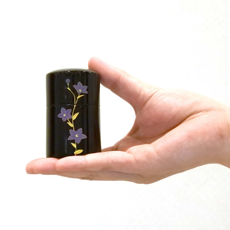 Makie Bellflower Small Keepsake Urn for Human Ashes Lacquer decoration