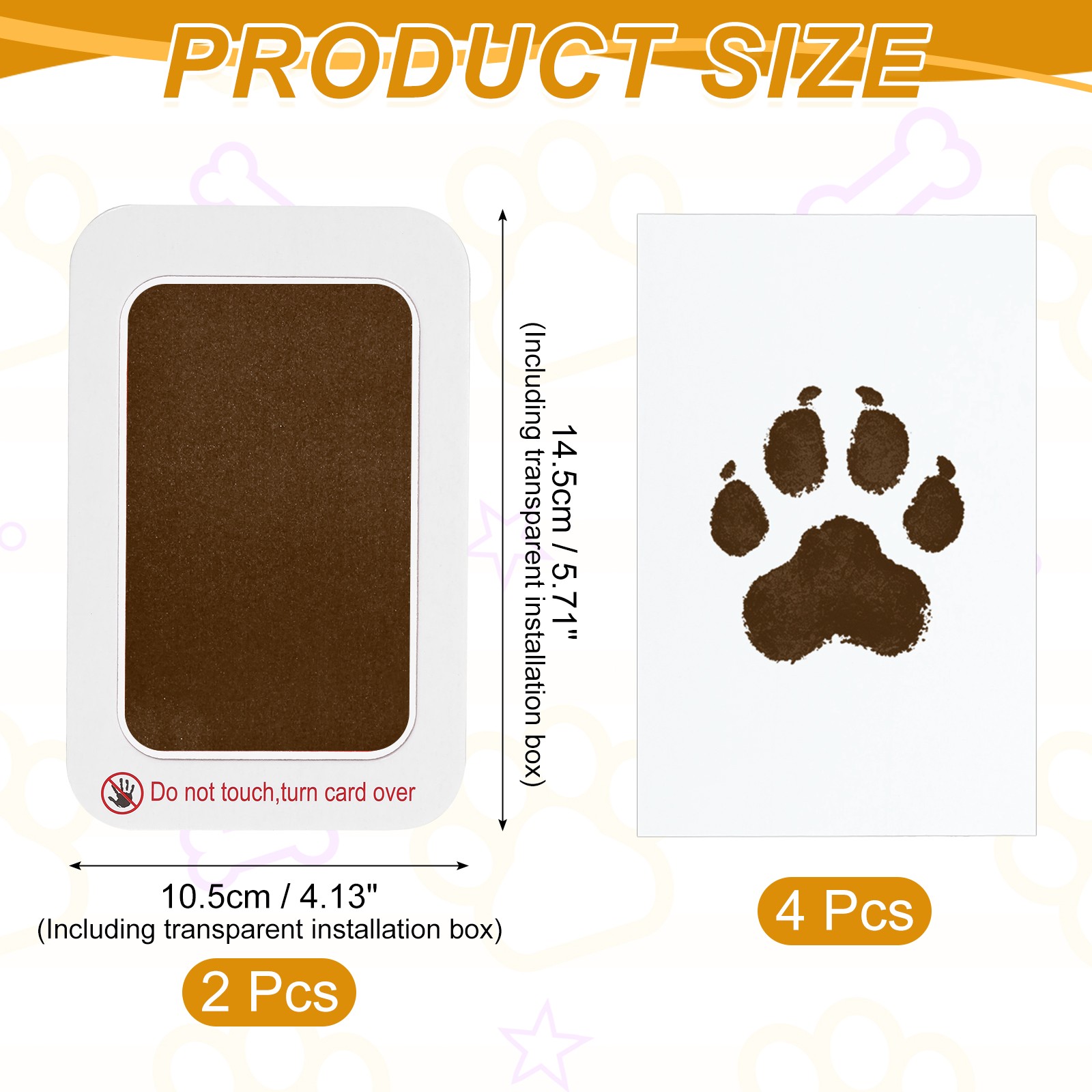 Pet Paw Print Kit 5.7″X4.1″ Paw Print Impression Coffee 2 Set
