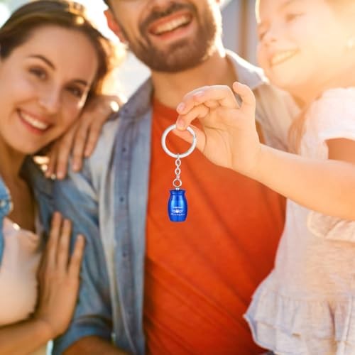 Mini Urns for Ashes Keychain Urn Keepsake Metal Small Memorial 1.5X1.5X2.5CM