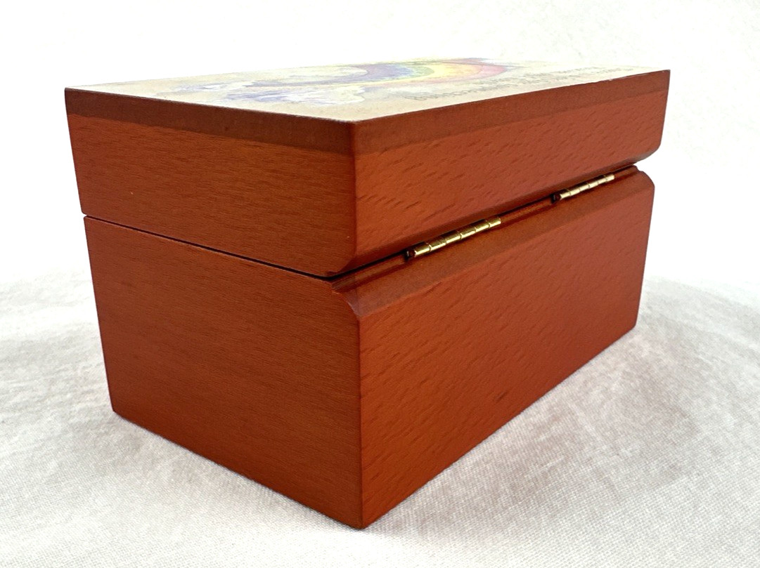 Rainbow Bridge Pet Loss Remembrance Urn Box w/Poem- Token Keepsake, Free Ship