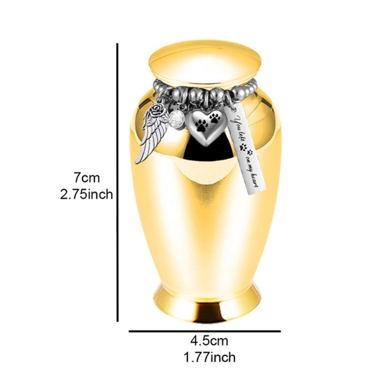 Pet Cremation Box Aluminum Alloy Memorial Urn For Cherished Memory Ashes Storage