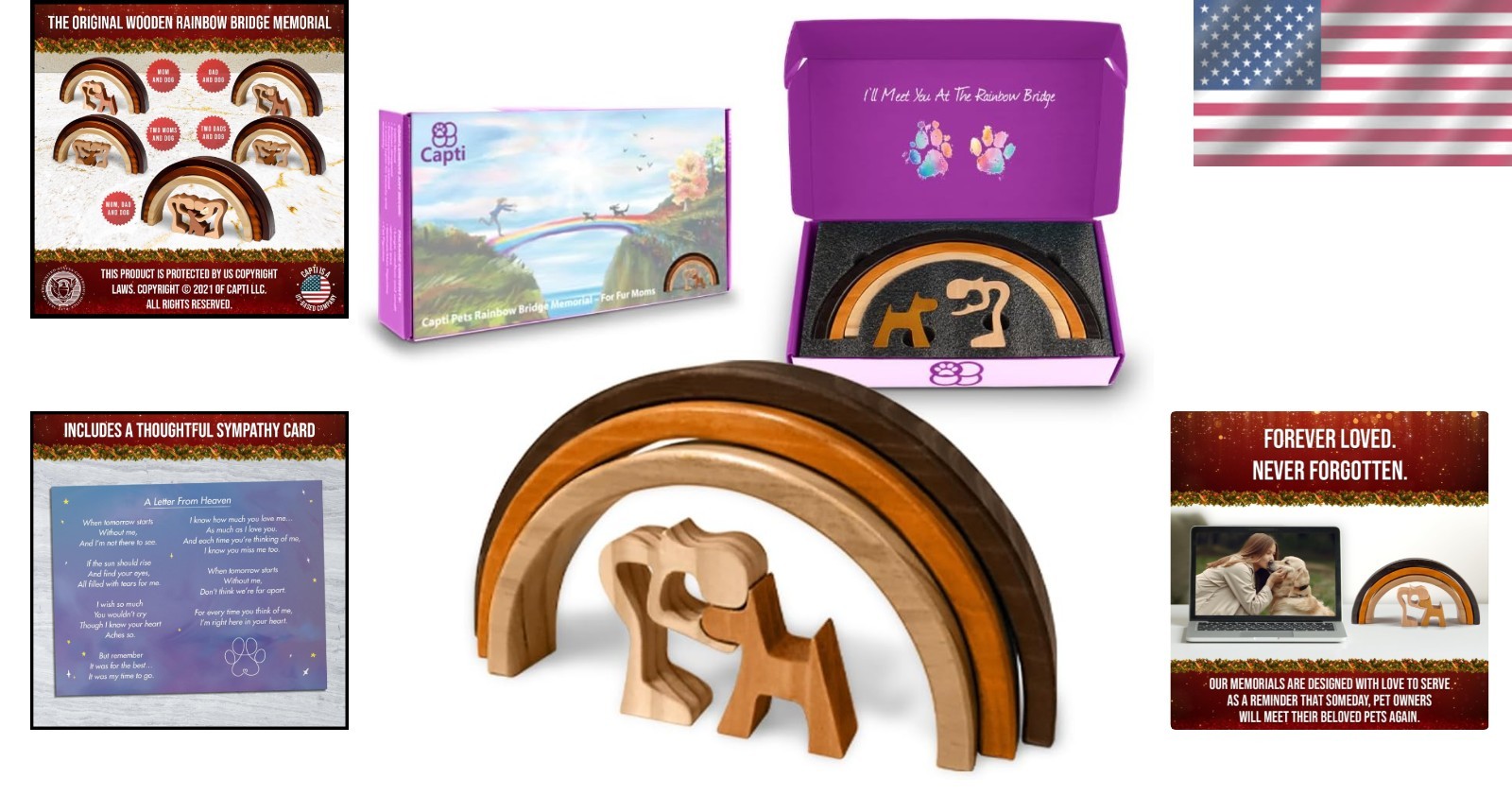 Handcrafted Rainbow Bridge Dog Memorial – Pet Bereavement