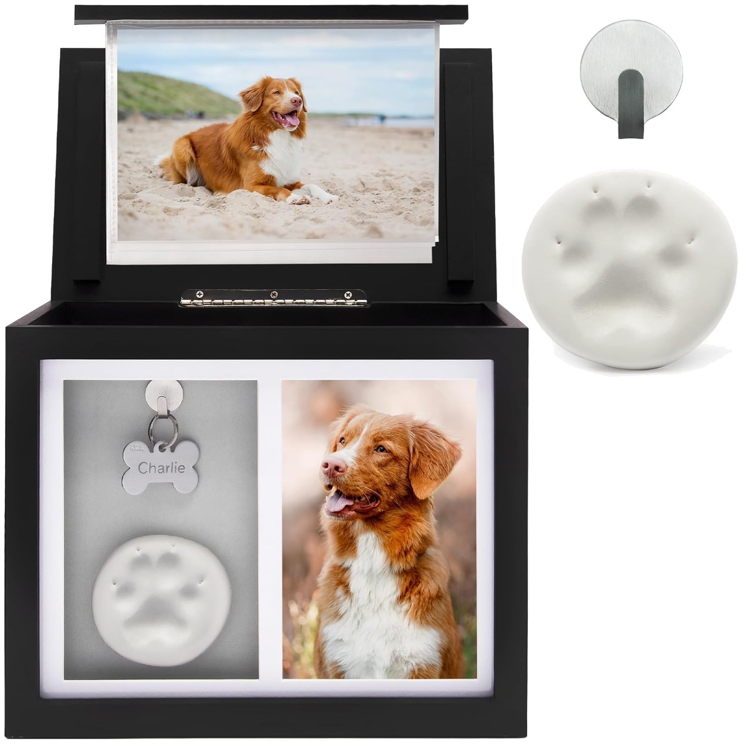 Dog Ashes Memorial Box with Photo Frame