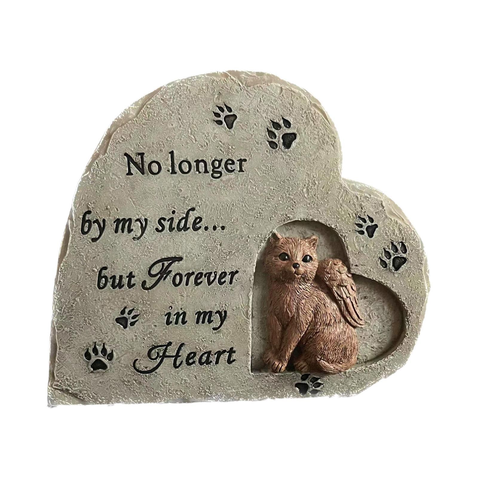 Pet Memorial Stones for Cats Pet Memorial Headstone Resin Loss of Dog Gift Cat