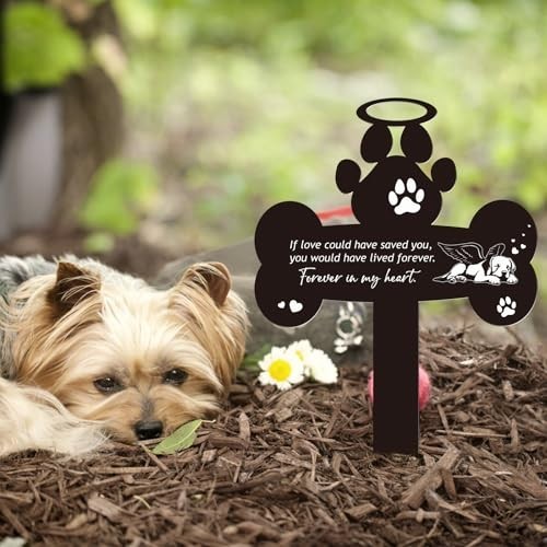 Pet Grave Marker – Memorial Stone for Dogs, Cemetery Headstone Decor, Outdoor Ya