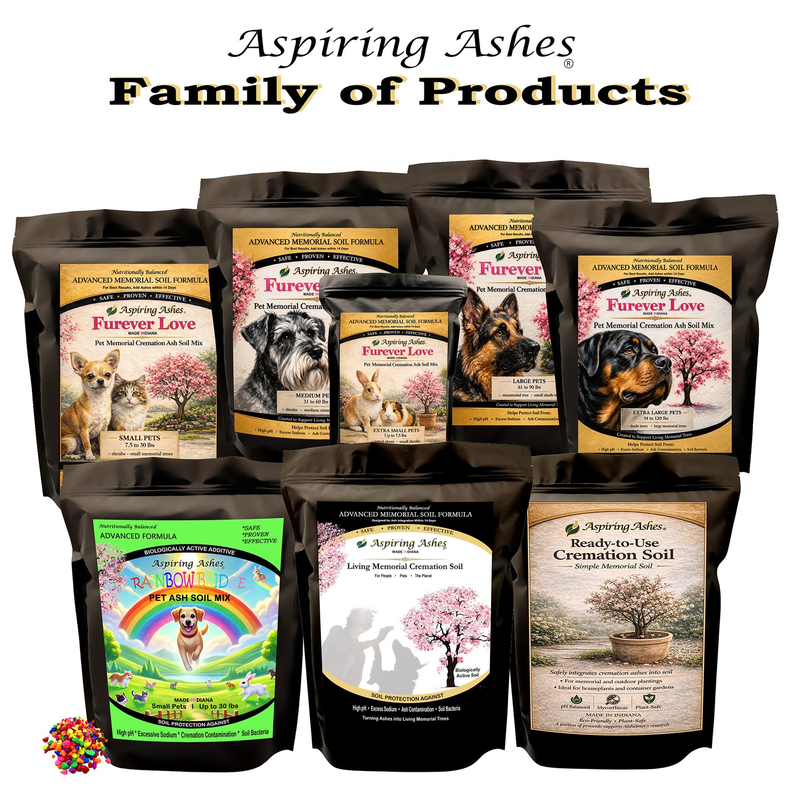 Premium Cremation Soil Mix for Pet Ashes: Small Pet Memorial Kit