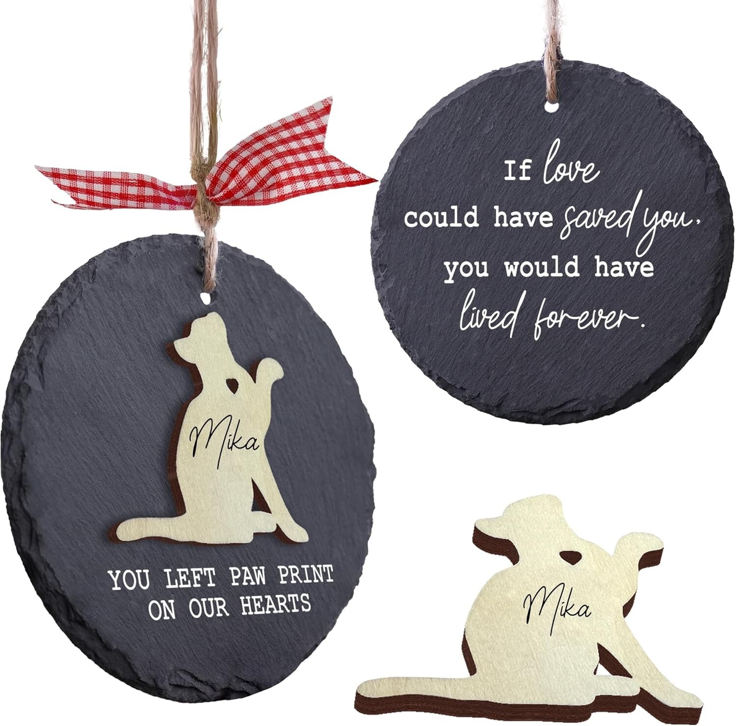 Sympathy Gift for Loss of Dog or Cat Memorial Stone Ornament Christmas Gifts Pet
