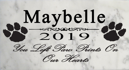 Personalized Dog or Cat Memorial Stone CUSTOM Garden Grave Marker Paw Prints