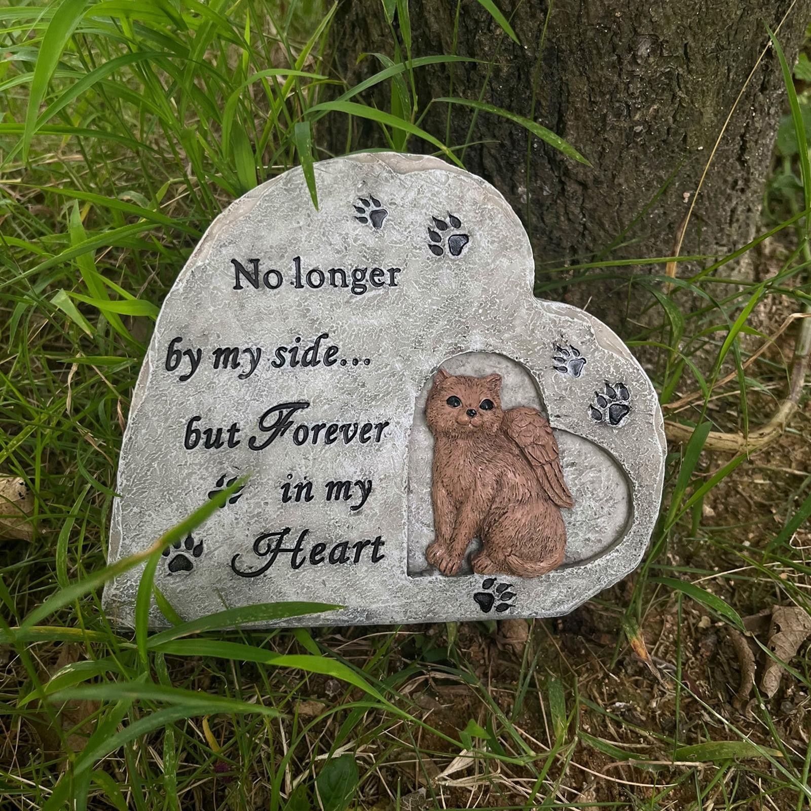 Pet Memorial Stones for Cats Pet Memorial Headstone Resin Loss of Dog Gift Cat