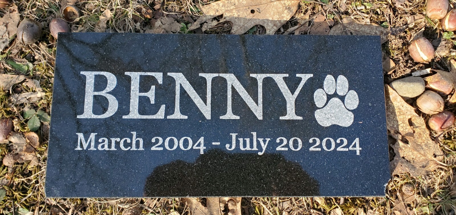 Pet Memorial Granite Stone Engraved Grave Marker Headstone Garden Plaque t9