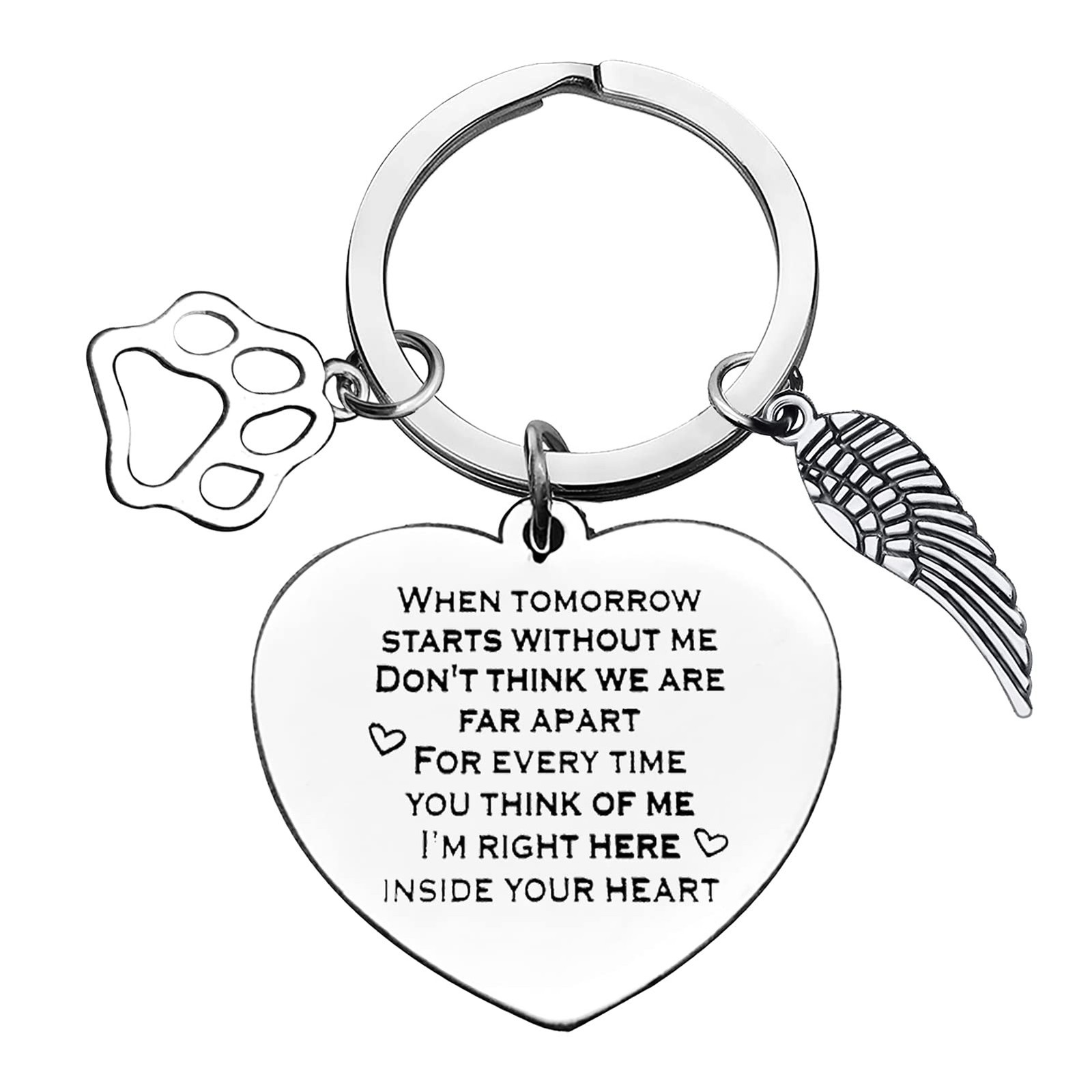 Xiahuyu Pet Memorial Keychain Pet Loss Gifts Loss of Dog or Cat Memorial Gift…