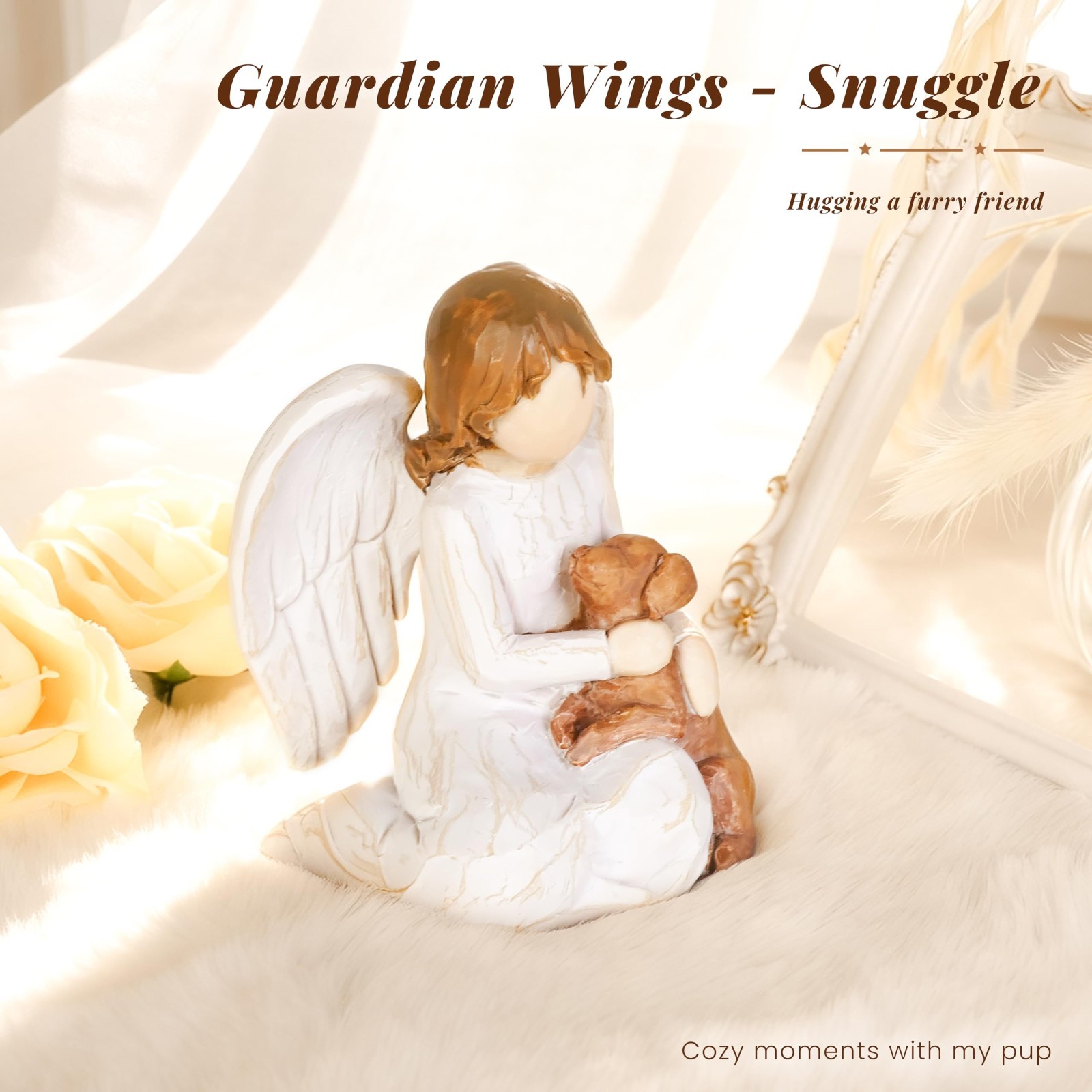 Dog Memorial Figurine – Guardian Angel Pet Remembrance Gift for Loss of Dog