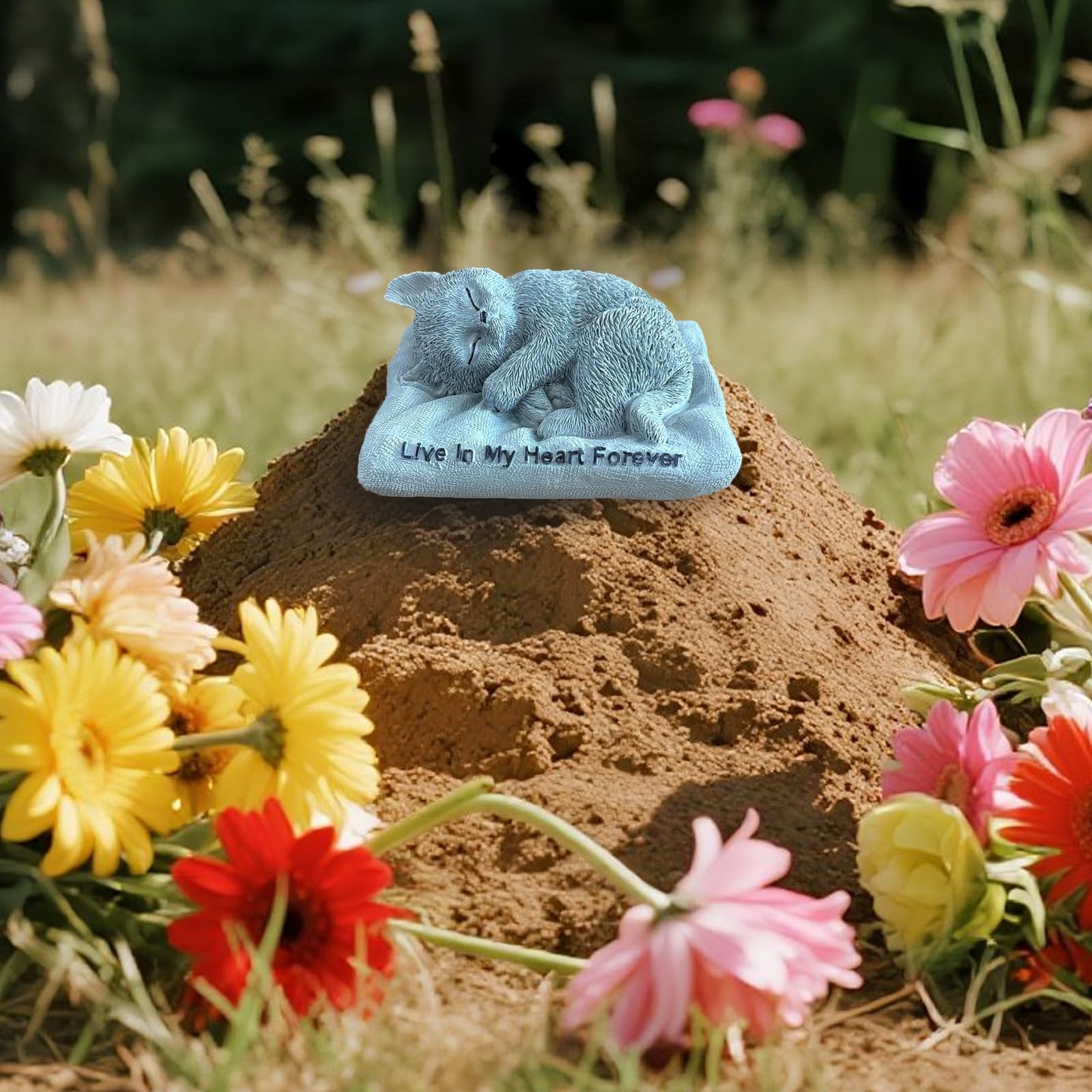 Suproamgo Cat Memorial Stones Grave Markers Outdoor Tribute Lightgrey