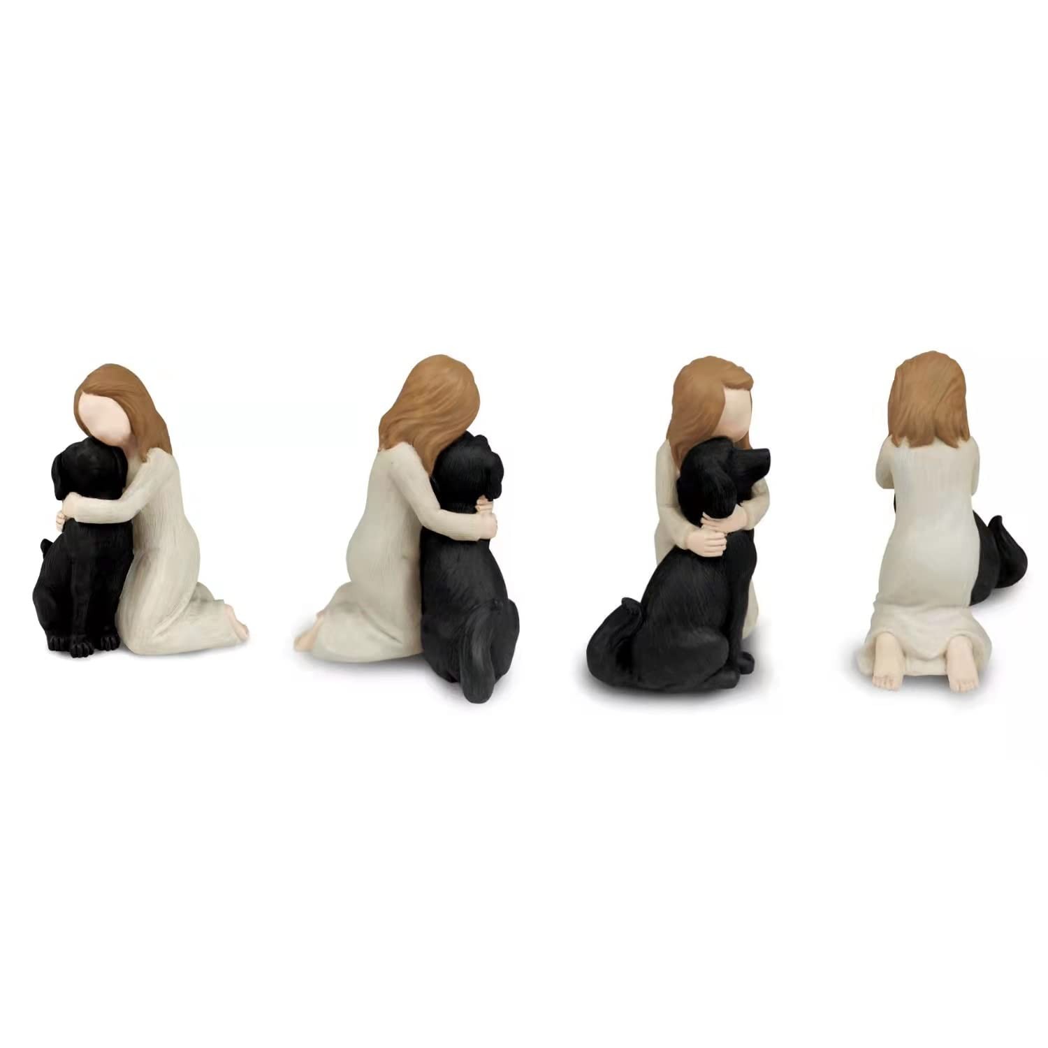 Bingo Castle Black Dog Angel Figurines Angel Dog Friendship Memorials for Dog…