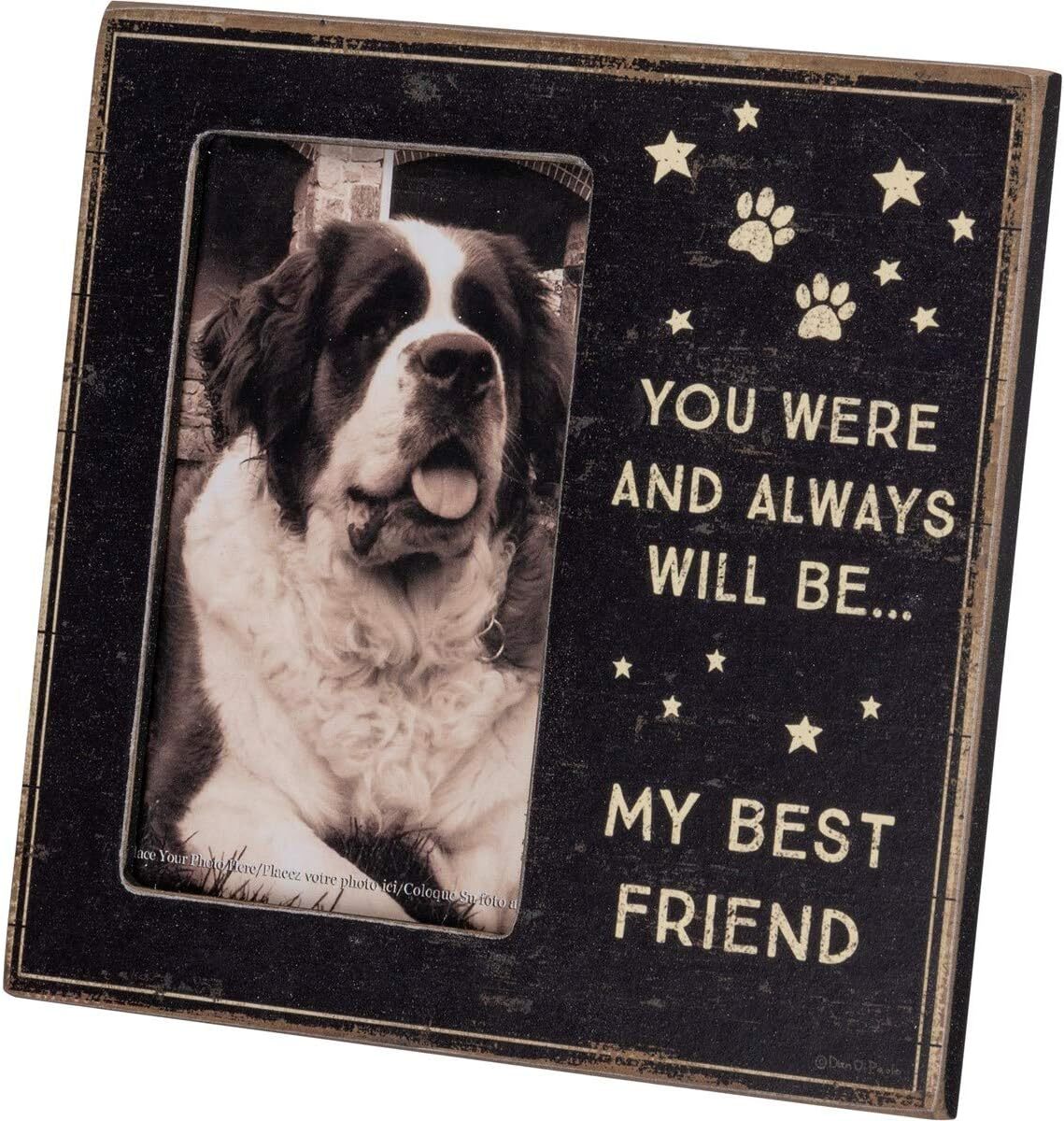 Primitives by Kathy Pet Memorial Photo Frame, 6″ x 6″, My Best Friend Always