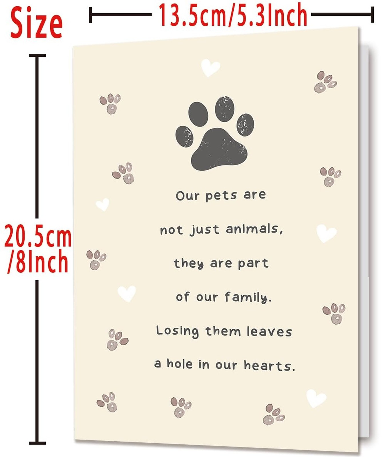 Pet Sympathy Card for Dog Cat, Loss of Dog Sympathy Gift, Pets Memorial Gifts…