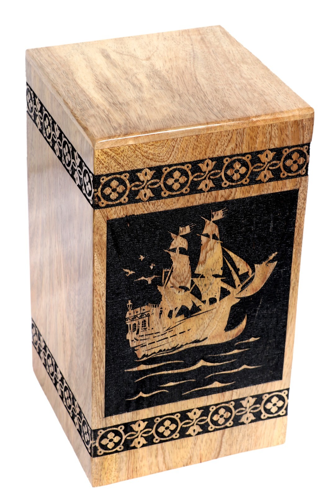 Cremation Urns for Human Ashes Adult Male Female, Wooden Urns Box Mango Wood