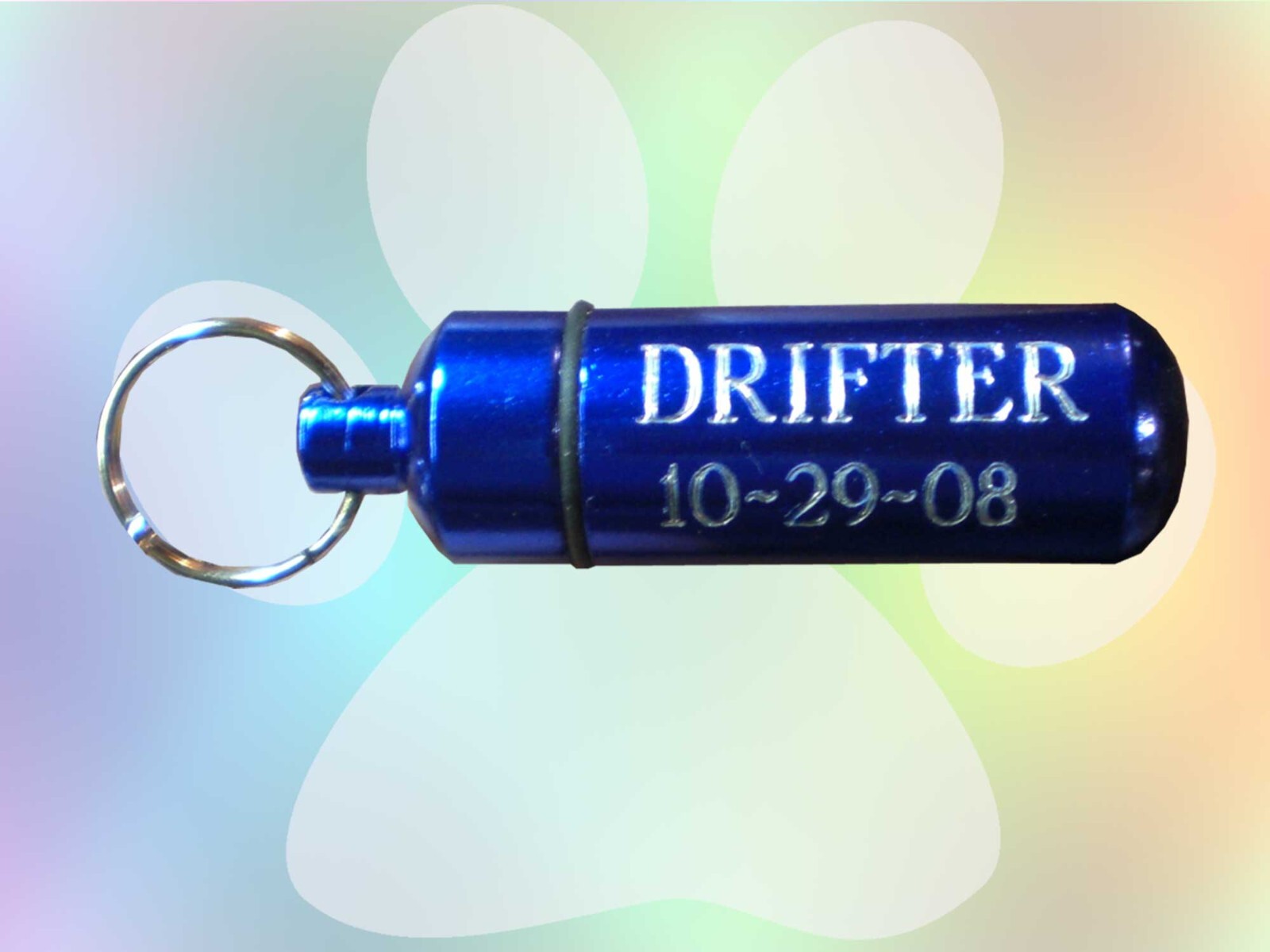 Engraved Pet Keepsake Urn Memorial Key Chain Dog Cat Any Type of Pet