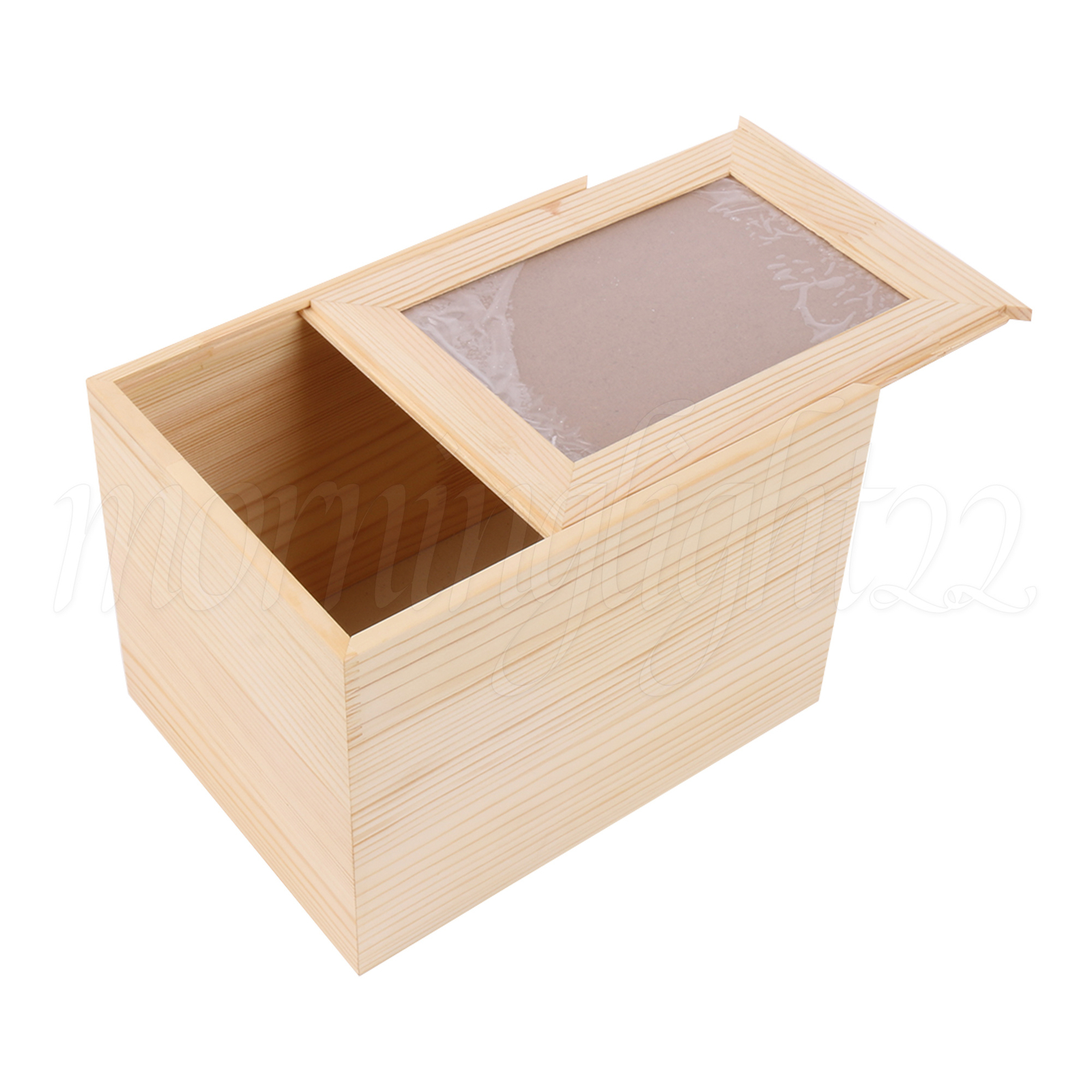 Animal Urns for Ashes Memorial Box 6.3 x 6.3 x 8.66 Inch Natural Wooden Color